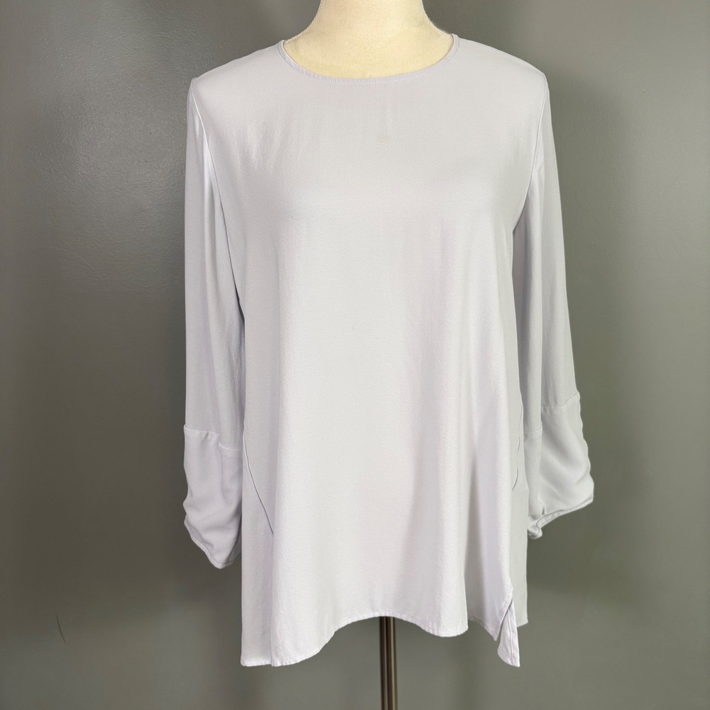 Eileen Fisher Washable Silk Tunic Top S Minimalist Capsule Boho Clean Girl‎
